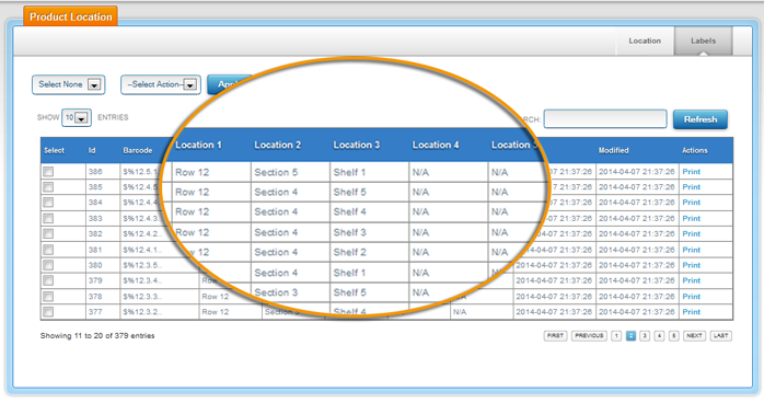 Product Location Manager Categories