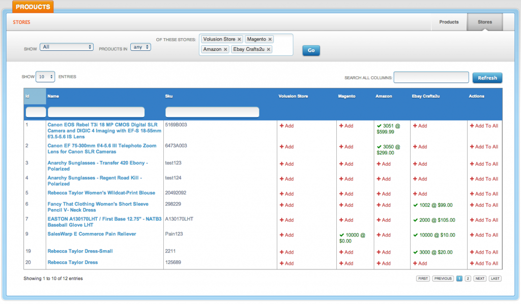 Product listing tools