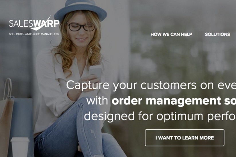 SalesWarp homepage screenshot